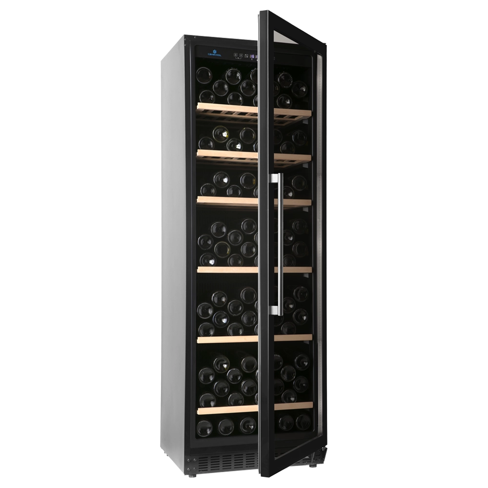 Cavecool Ideal Emerald 60cm Freestanding Built In Wine Cooler Black   CC328MB B 2 