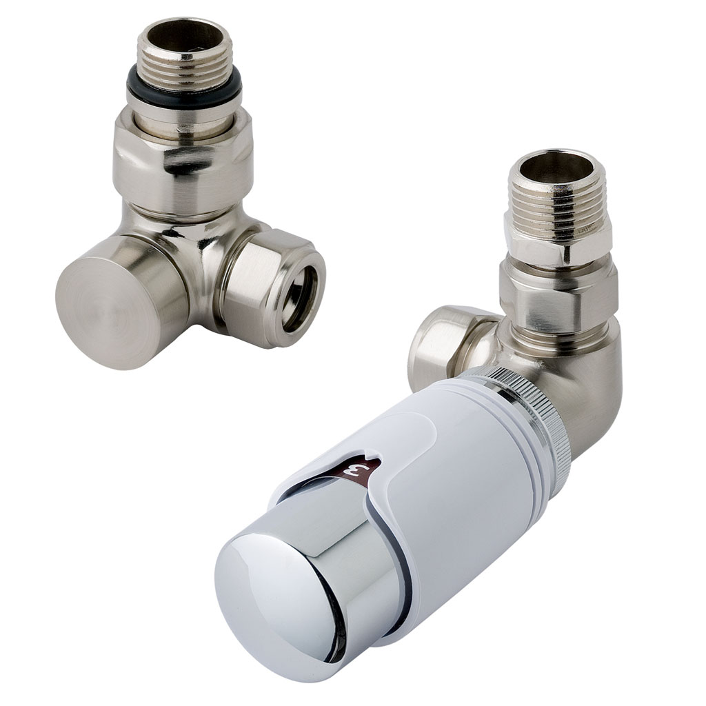 Eastbrook Corner TRV & Lockshield Valve - Brushed Nickel - 12.035 ...