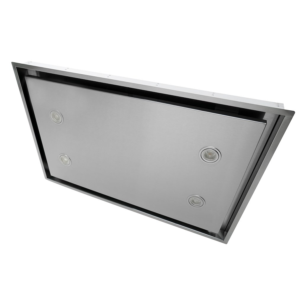 90cm x 60cm Recirculating Ceiling Hood - Stainless Steel