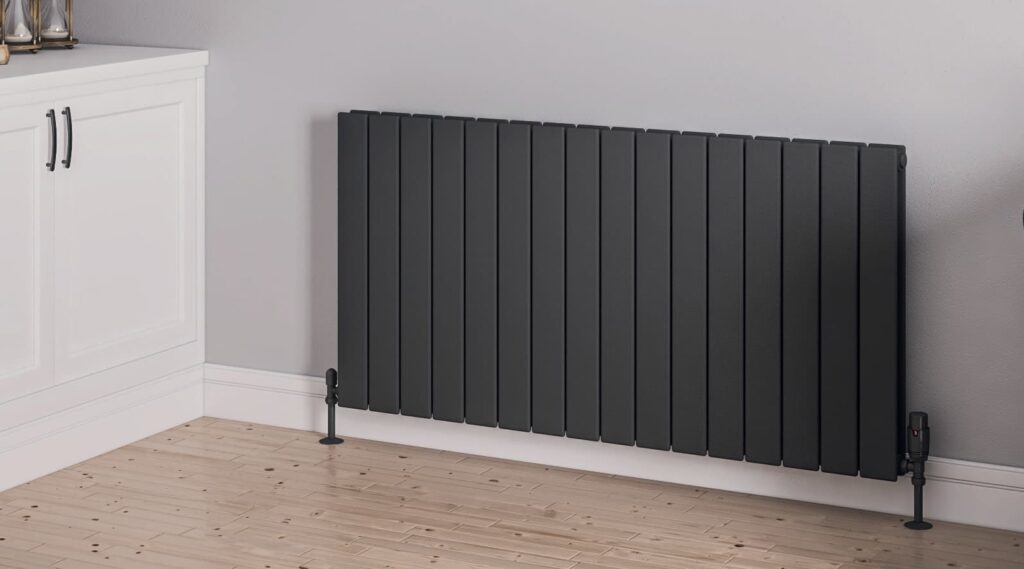 Eastbrook Addington Aluminium 600 x 1254 Double Flat Panelled Radiator ...