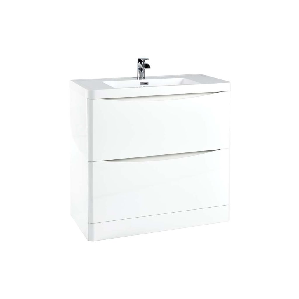 Florence Allettante 900mm Floor Standing Vanity Unit With Countertop ...