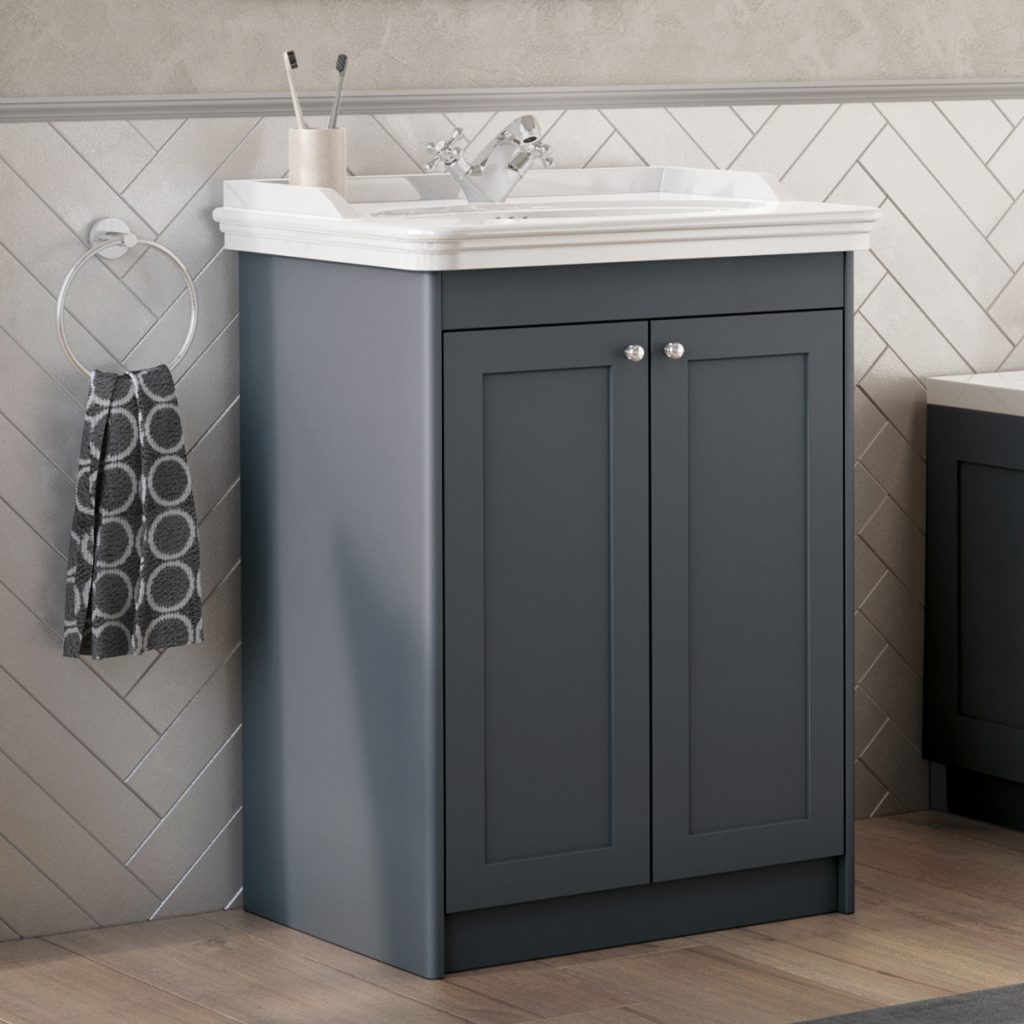 Scudo Classica 600mm Floor Standing Vanity Unit With Basin | Modern Living