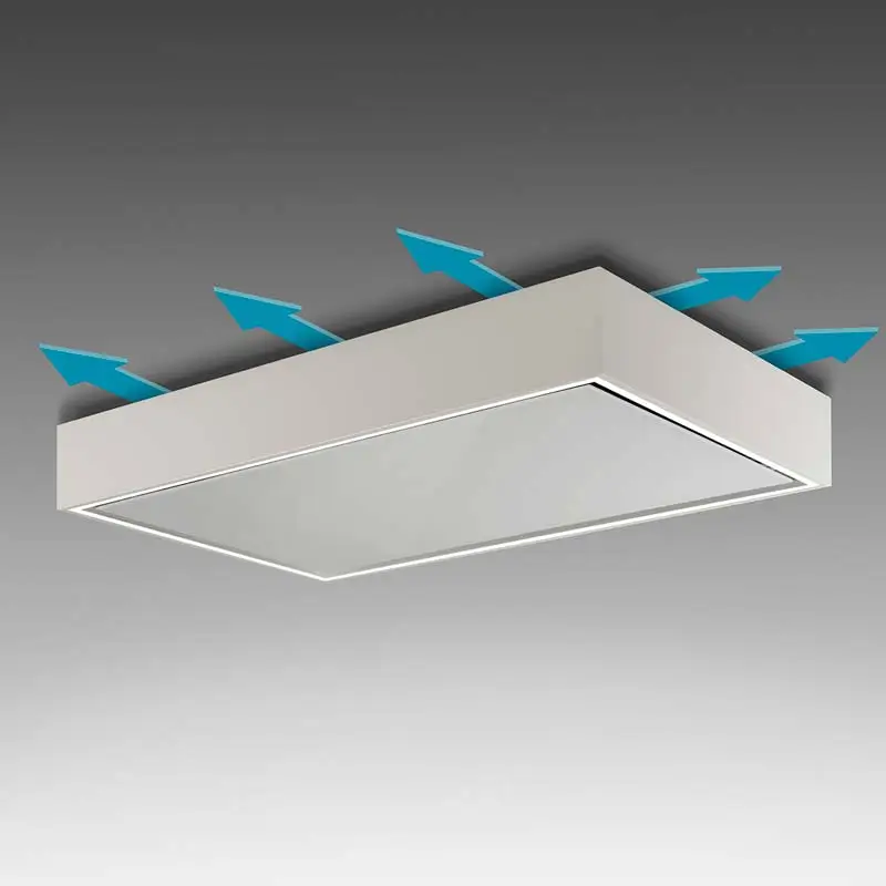 Recirculation ceiling hood