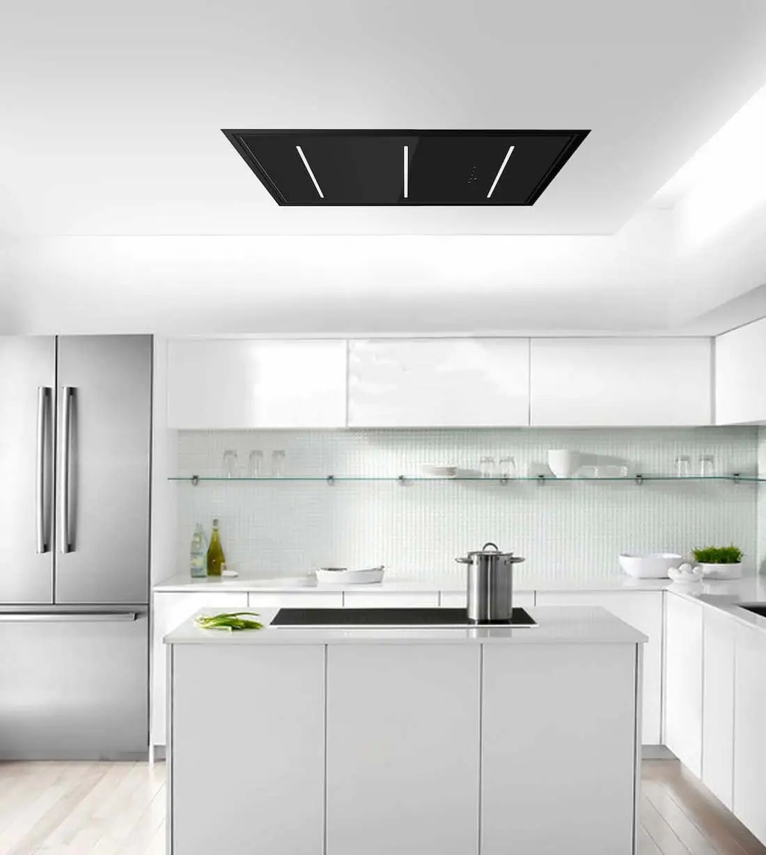 Slimline ceiling hood