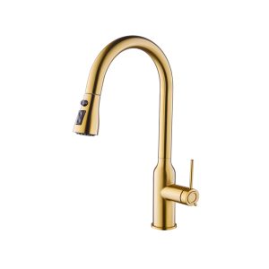 ViandPro Single Lever Pull Out Mixer Tap - Brushed Brass - ML900