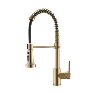 ViandPro Pull Down single Lever Mixer Tap - Brushed Brass - ML921-3